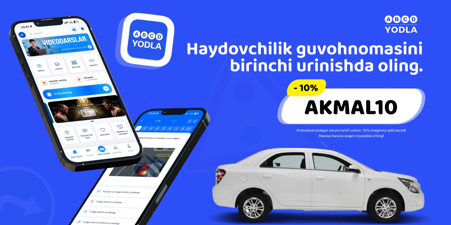 Yodla Ilovasi Promokodi 2026: Avtoimtihonga 10% Chegirma Bilan Tayyorlaning!